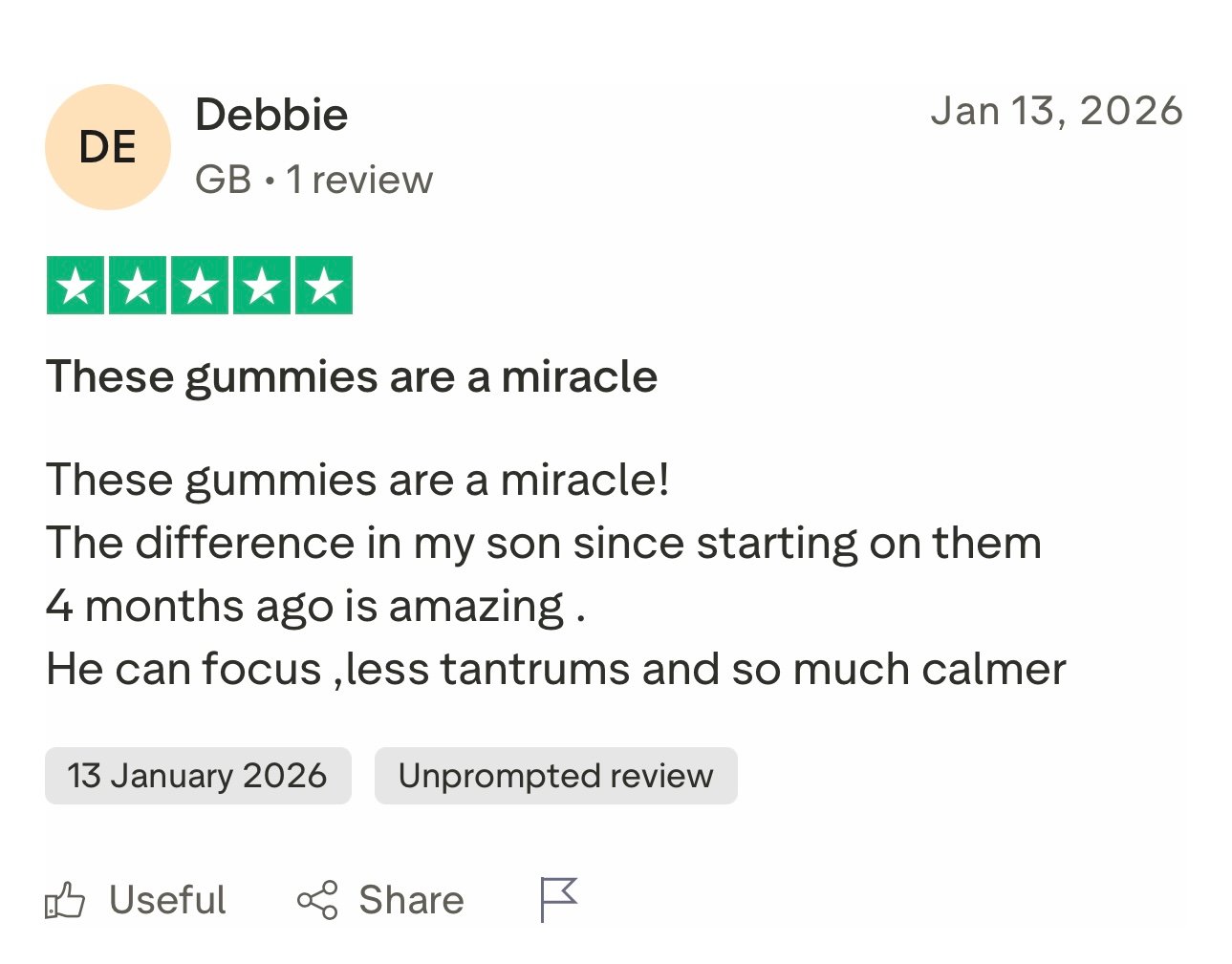 Customer review screenshot