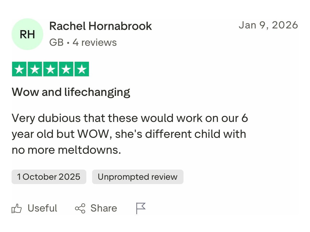 Customer review screenshot