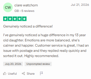 Customer review screenshot